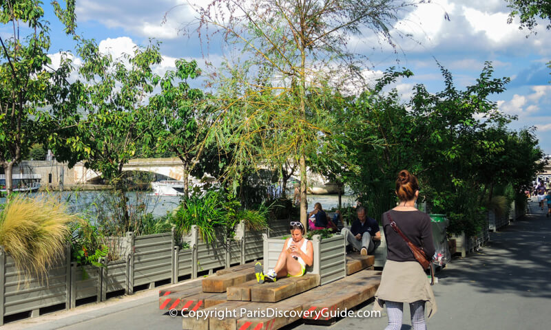 A shady green oasis on the Left Bank at Paris Plages