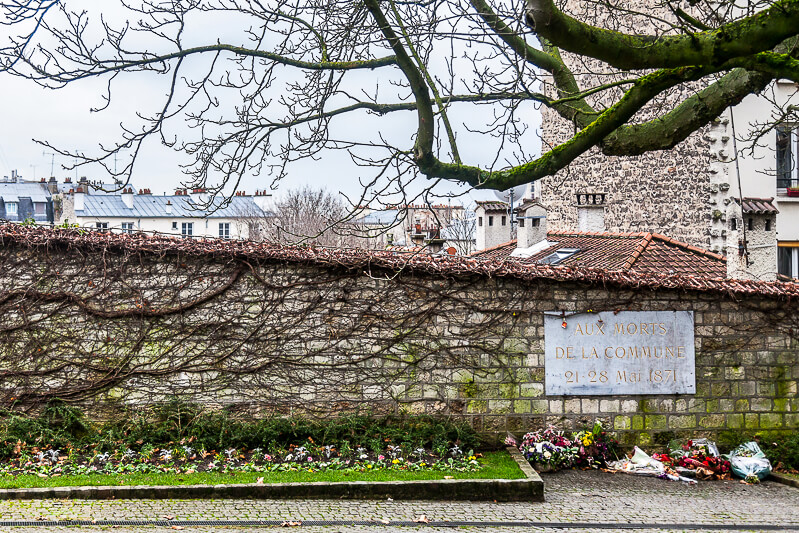 The Communards Wall at Pere Lachaise Cemetery - Photo credit: istockphoto.com/BalkansCat