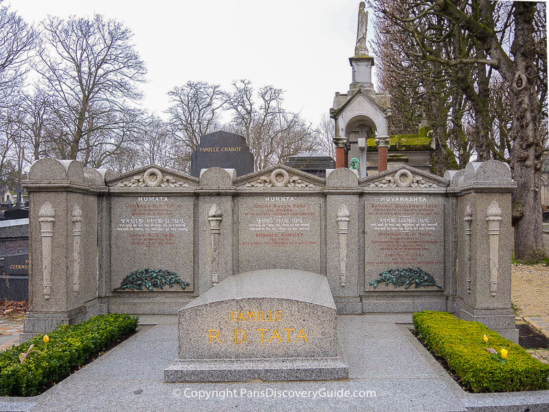 R. D. Tata family tomb at Pere Lachaise