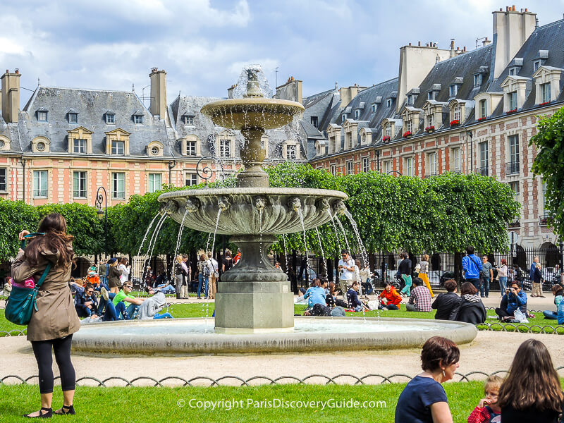 Place de Vosges on a sunny Paris afternoon