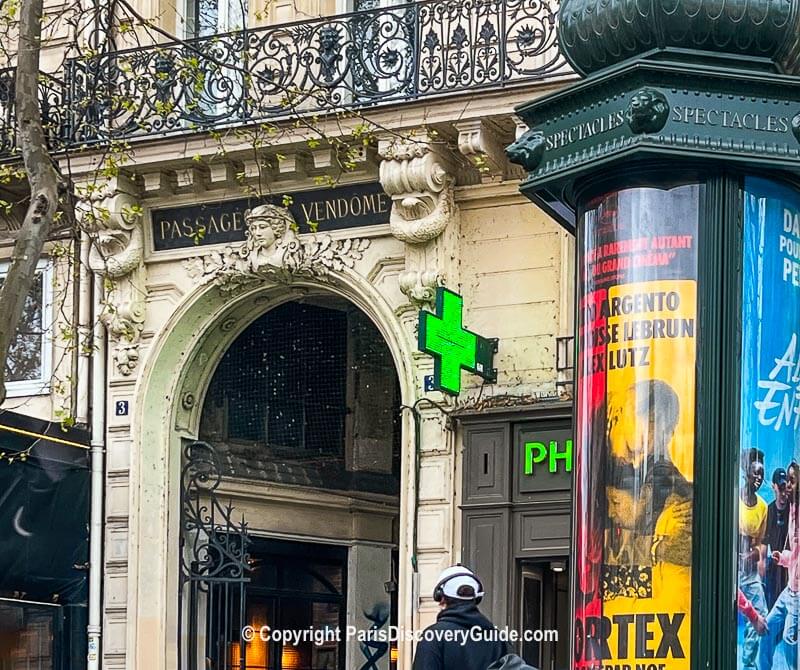 Entrance to Passage Vendome - Look closely, and you can see some the graffiti inside