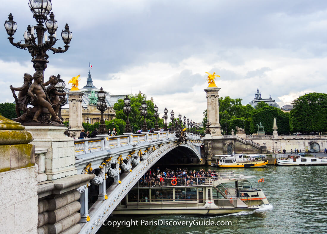 Pont Alexandre III bridge photographed from Left Bank Pont Alexandre III bridge photographed from Left Bank