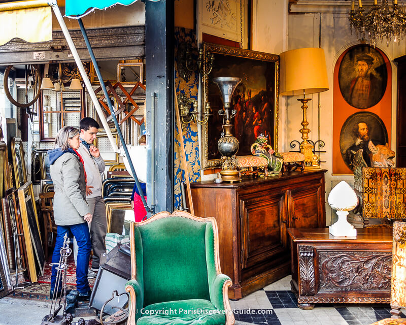 Les Puces flea market in Paris Les Puces flea market in Paris