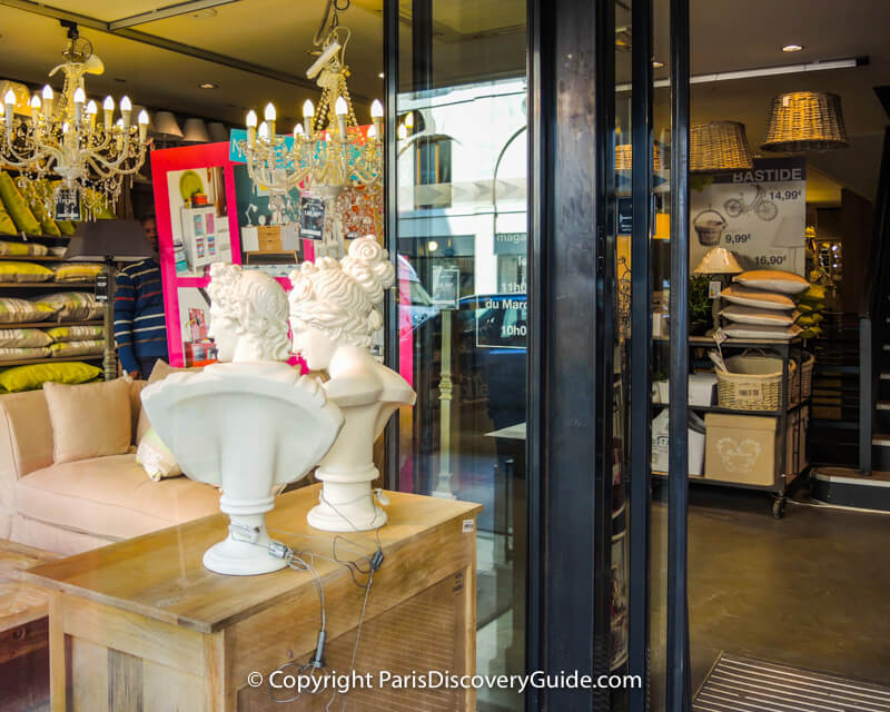 Furniture/design/gallery concept store on Rue de Faubourg Saint-Antoine