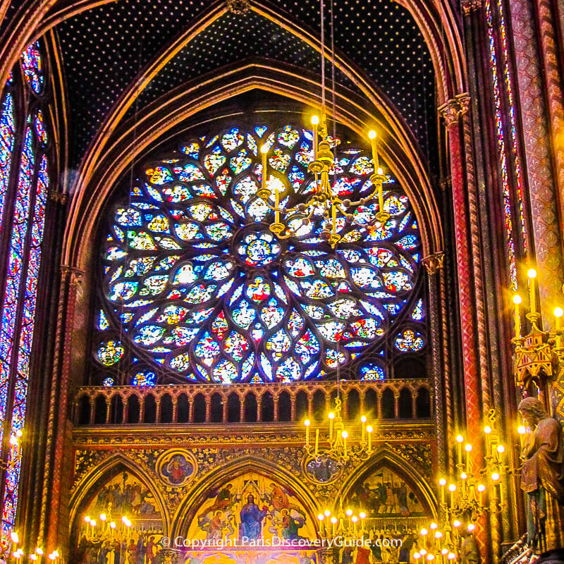 Rose window at west end of Sainte Chapelle