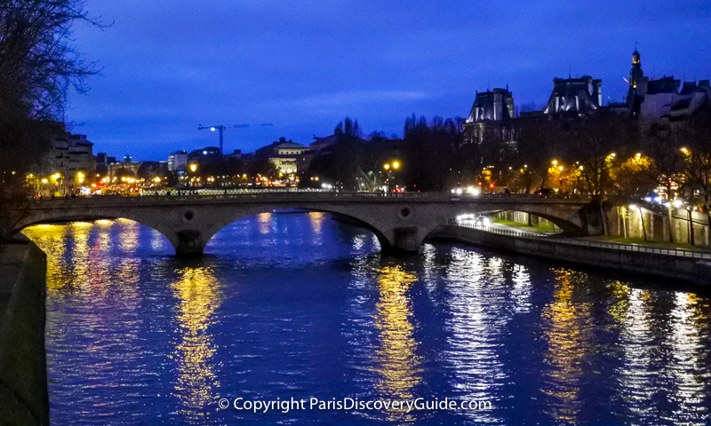 Seine River in Paris at night Seine River in Paris at night