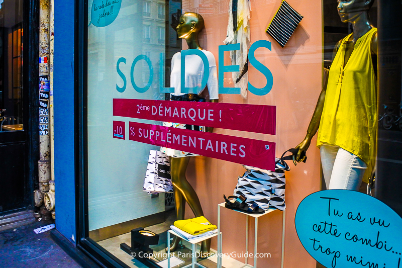 Paris summer and winter sales
