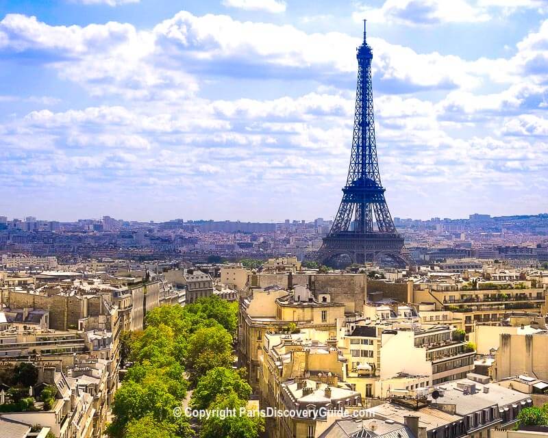 The Eiffel Tower, a coveted view from Paris hotels