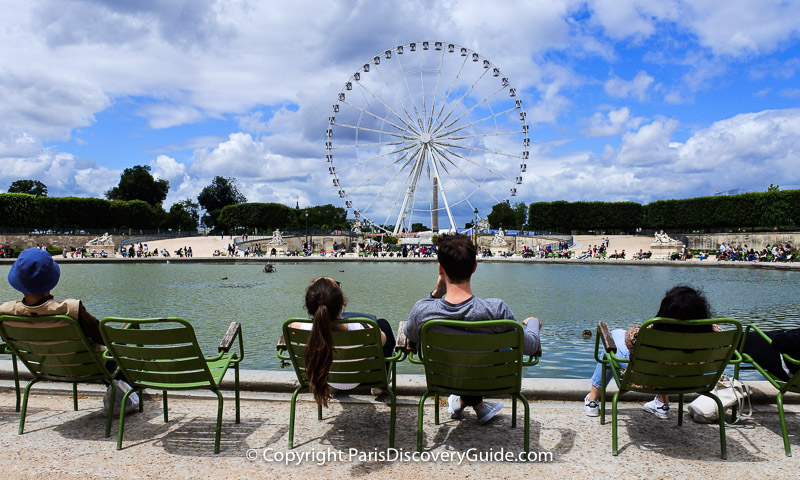 Relaxing in the heart of Paris - Tuileries Garden near the Louvre Relaxing in the heart of Paris - Tuileries Garden near the Louvre