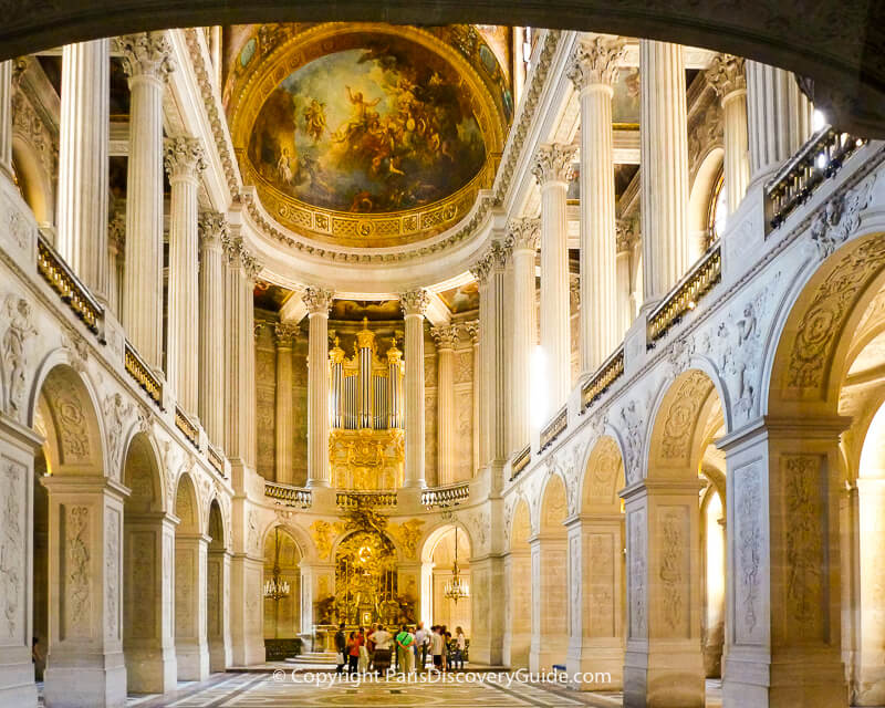 Inside the Chapel at Versailles Chateau