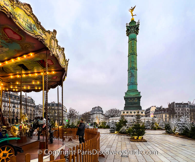 Shoppers at Saint-Germain-des-Prés Christmas Market