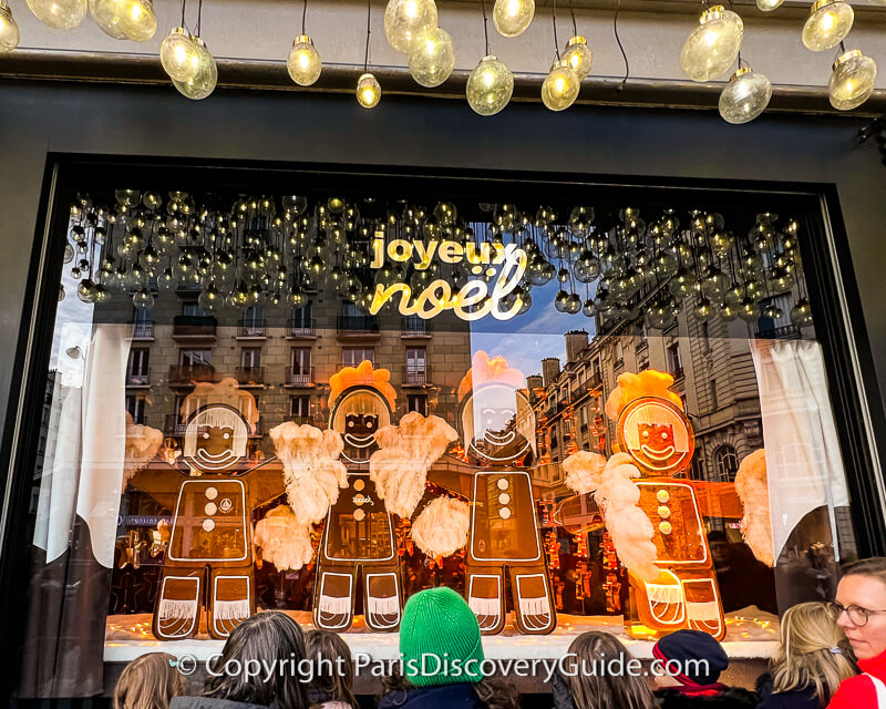 Gingerbread men in Bon Marché's Christmas window Gingerbread men in Bon Marché's Christmas window