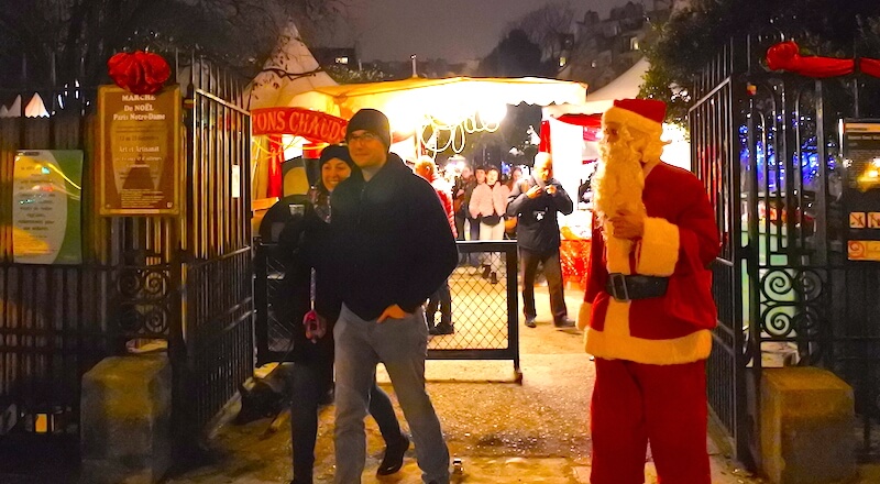 Paris Notre Dame Christmas Market - Santa