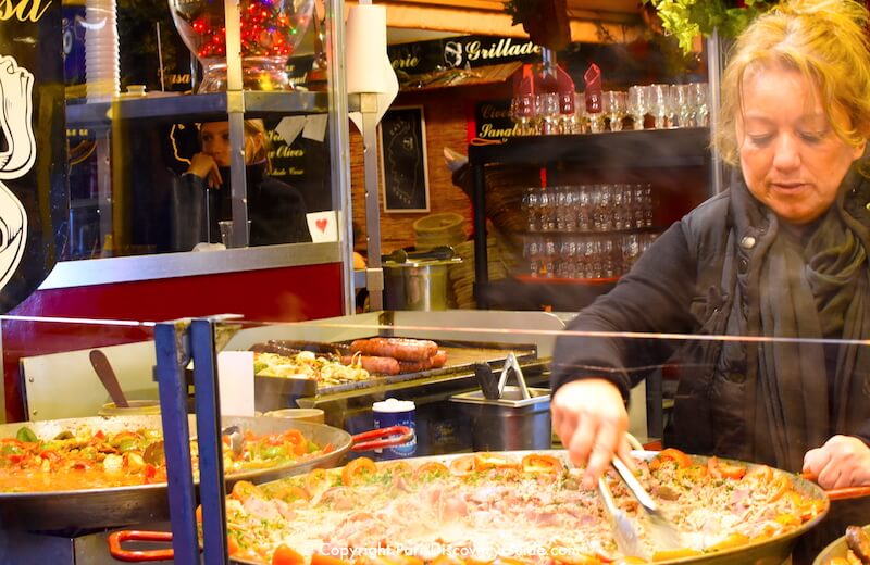 Paris Christmas Markets along Champs Elysees Paris Christmas Markets along Champs Elysees