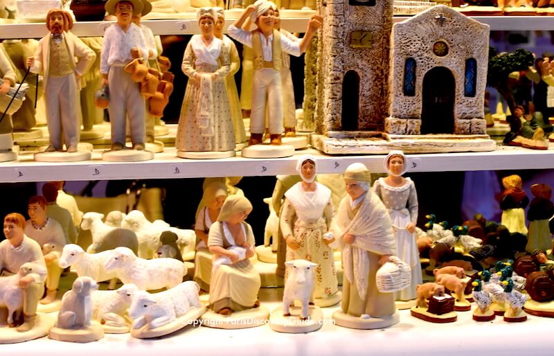 Nativity figures at the La Defense Christmas Market