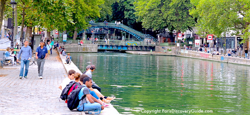 Canal Saint-Martin in Paris's 10th Arrondissement