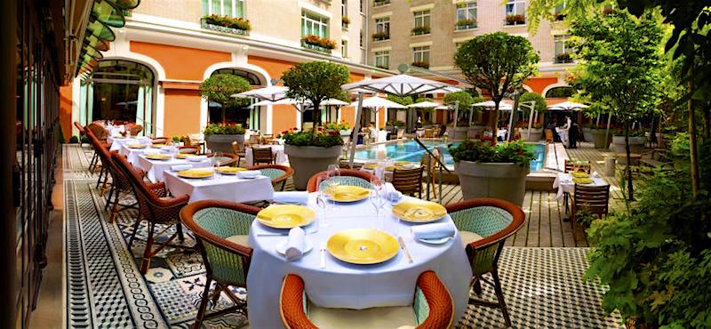Swimming pool and terrace at Le Royal Monceau Raffles Swimming pool and terrace at Le Royal Monceau Raffles