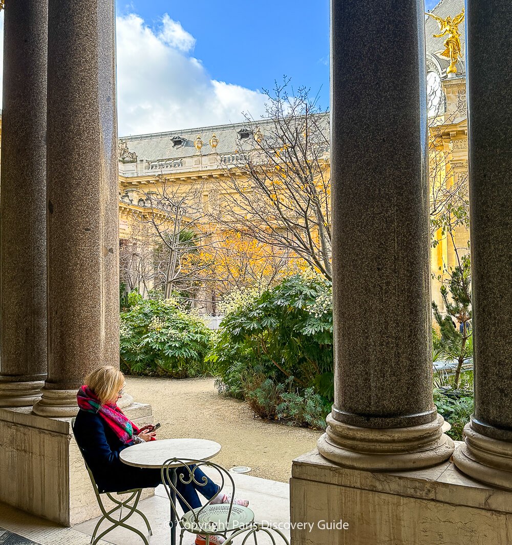 Petit Palais courtyard garden in February