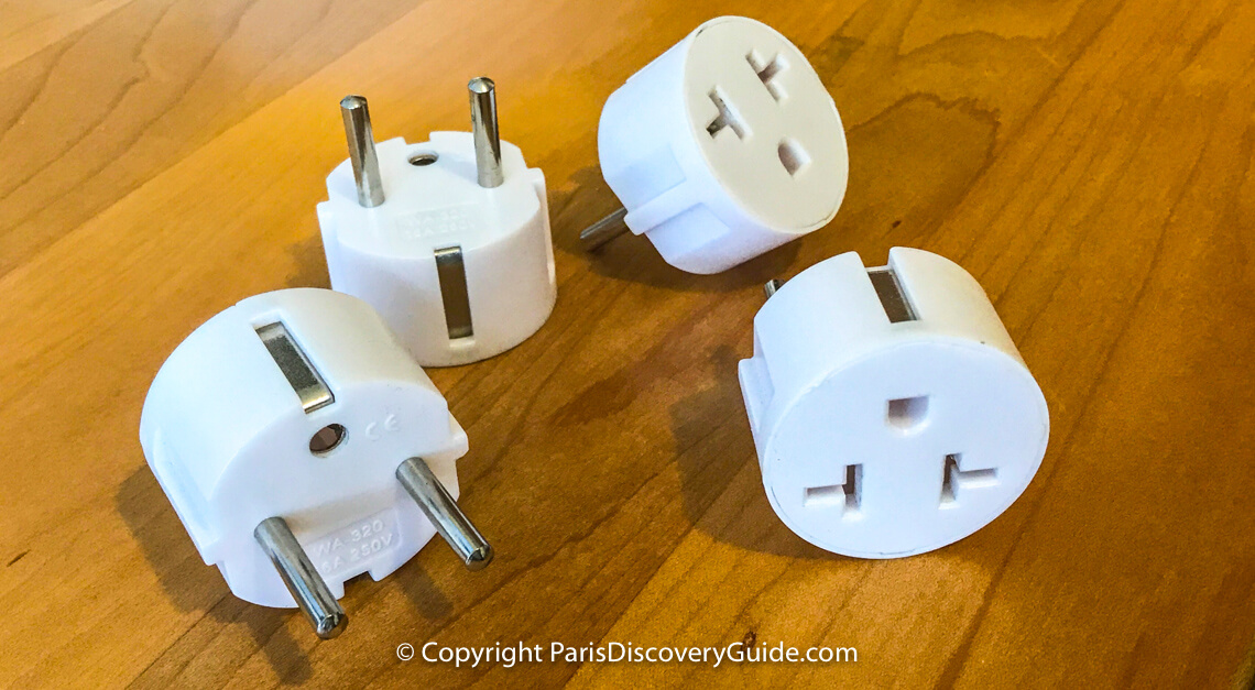 These adaptors connect Type A and B plugs (US, Canada) to Type C and E electrical sockets (France) These adaptors connect Type A and B plugs (US, Canada) to Type C and E electrical sockets (France)