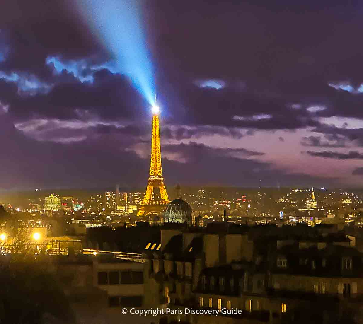 Eiffel Tower view from Hotel Terrass's 7th floor bar Eiffel Tower view from Hotel Terrass's 7th floor bar