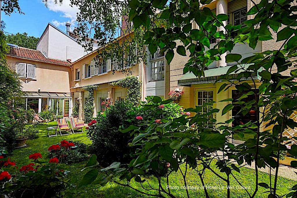 The secluded private garden at Hotel Le Vert Galant The secluded private garden at Hotel Le Vert Galant