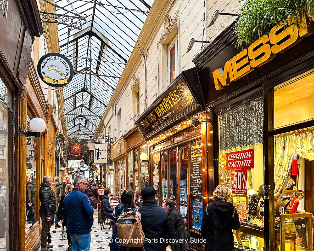 Pedestrian-only street near citizenM Paris Opera and Passage des Panoramas