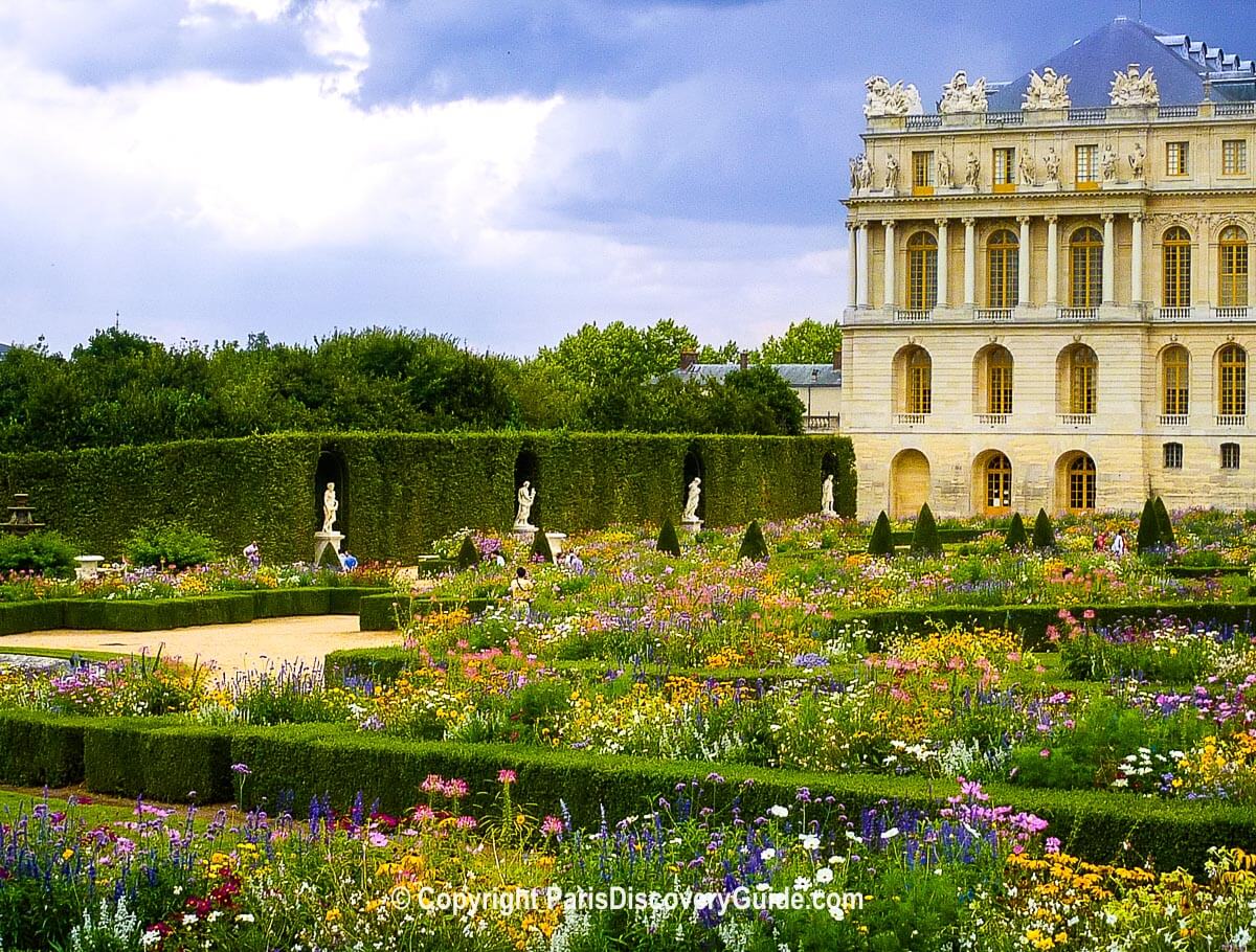 Part of the formal garden at Chateau de Versailles
