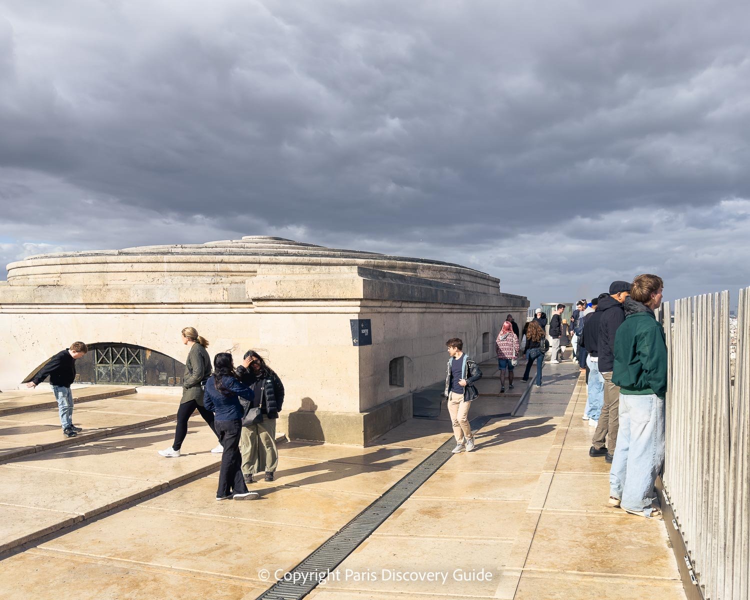 The dome in the center of the Arc's rooftop terrace