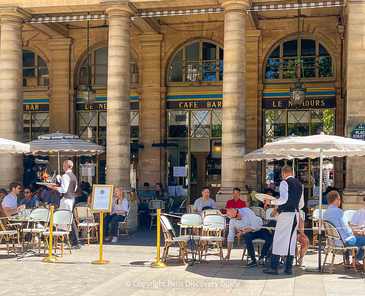 Cafe Nemours on Place Colette near Hotel du Louvre