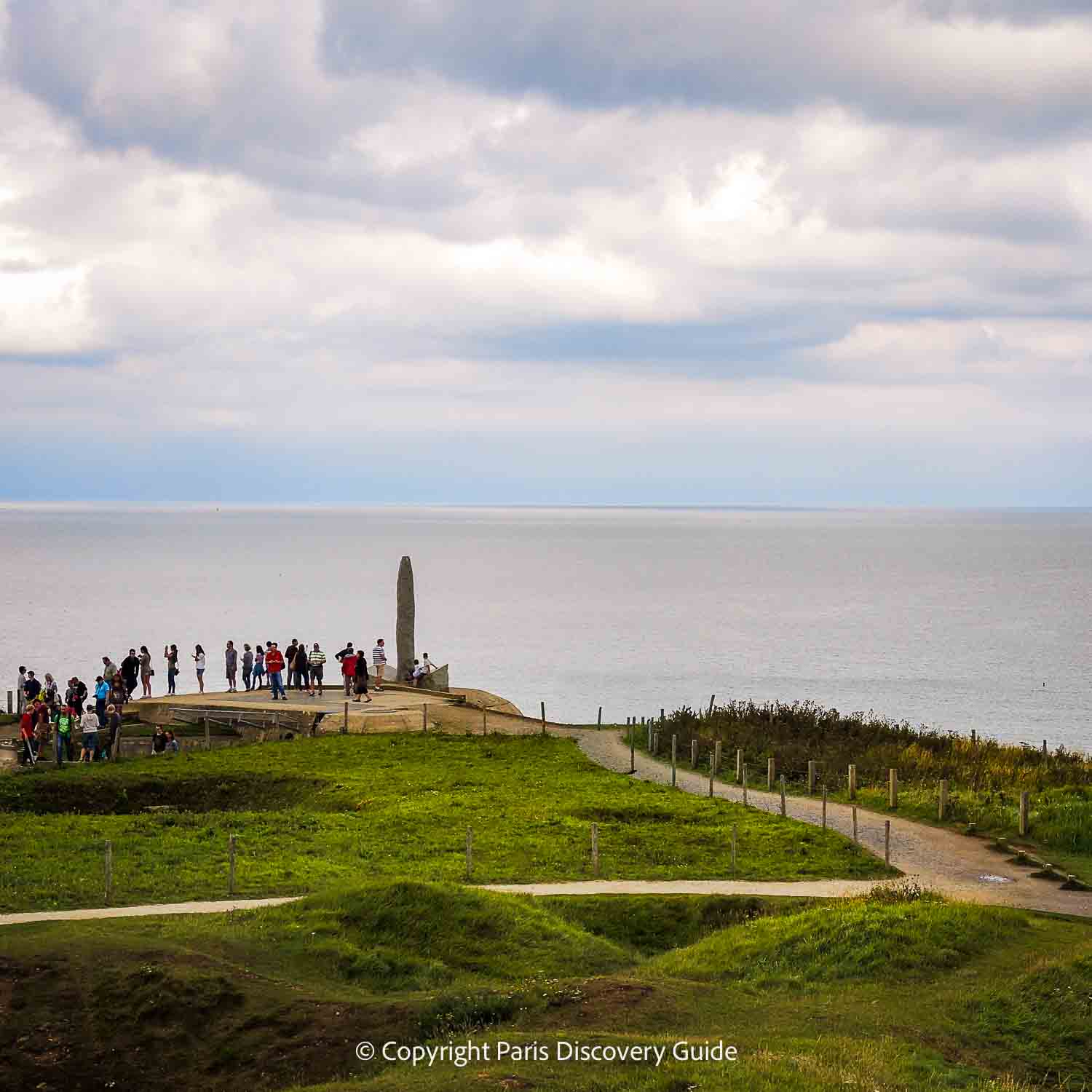 Pointe du Hoc Ranger Monument overlooking Omaha Beach, France Pointe du Hoc Ranger Monument overlooking Omaha Beach, France