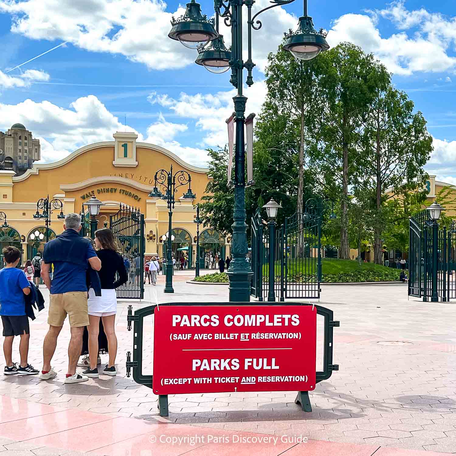 The dreaded 'Parks Full' sign at Disneyland Paris  