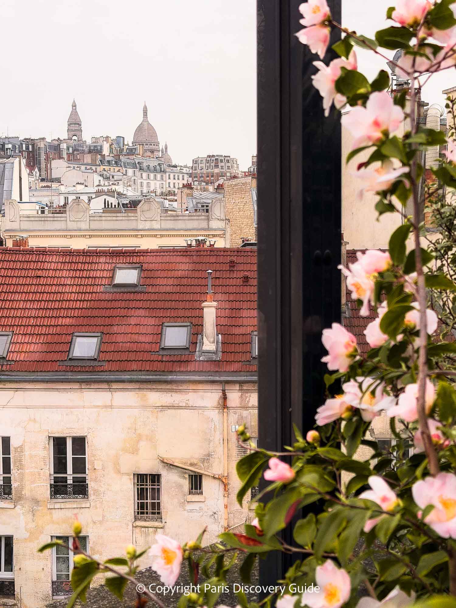 View of Sacré-Coeur from Terrass' Hotel's rooftop bar