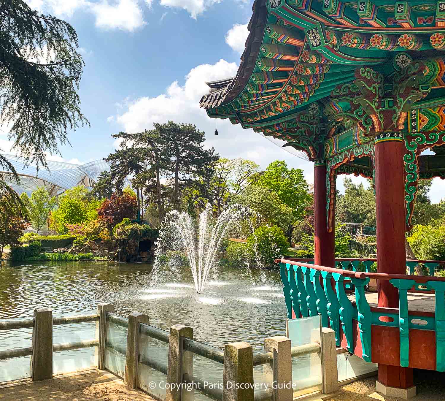 Korean Garden and pond at Jardin d'Acclimatation Korean Garden and pond at Jardin d'Acclimatation