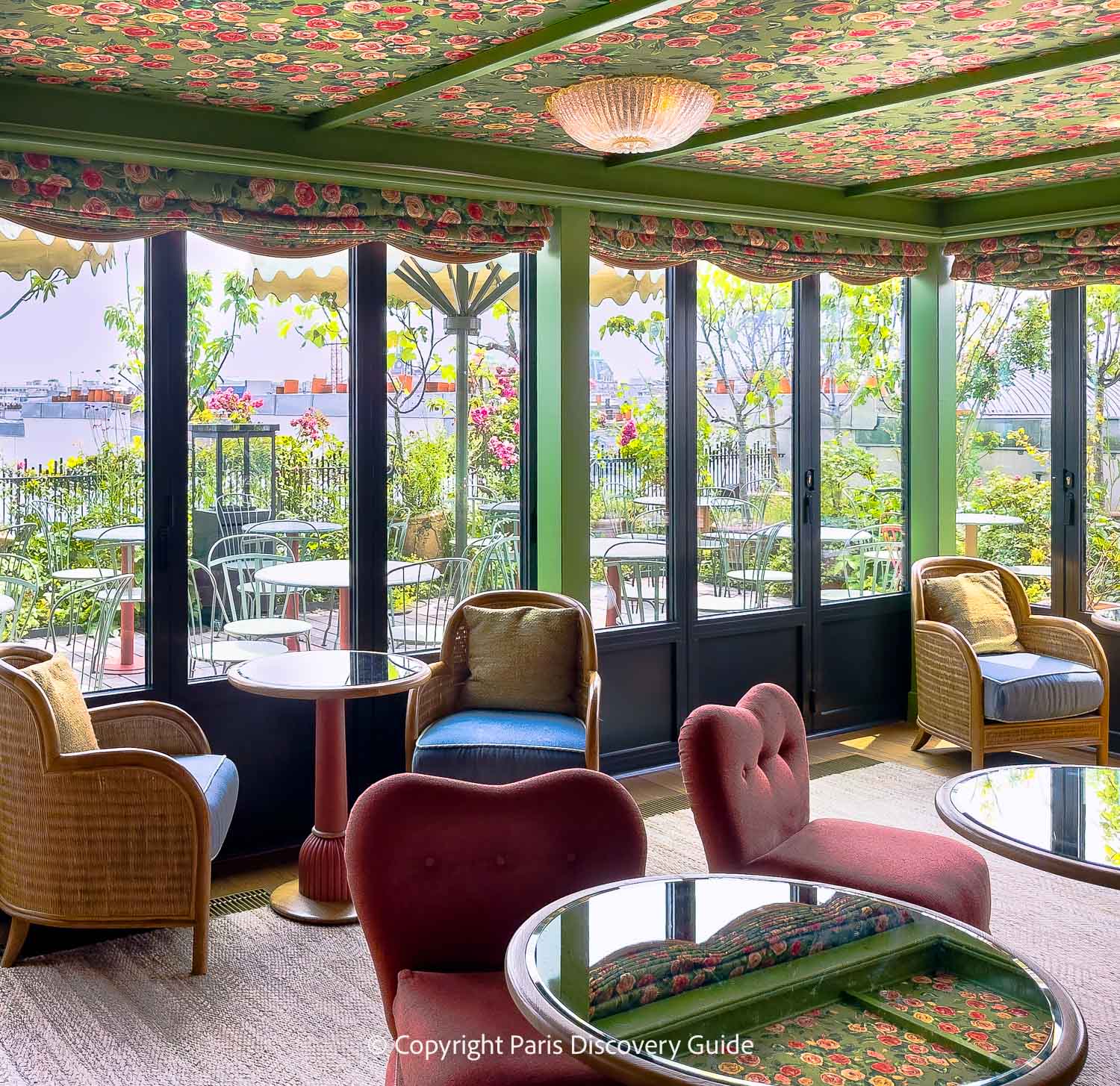 Rooftop views from La Fondation indoor bar