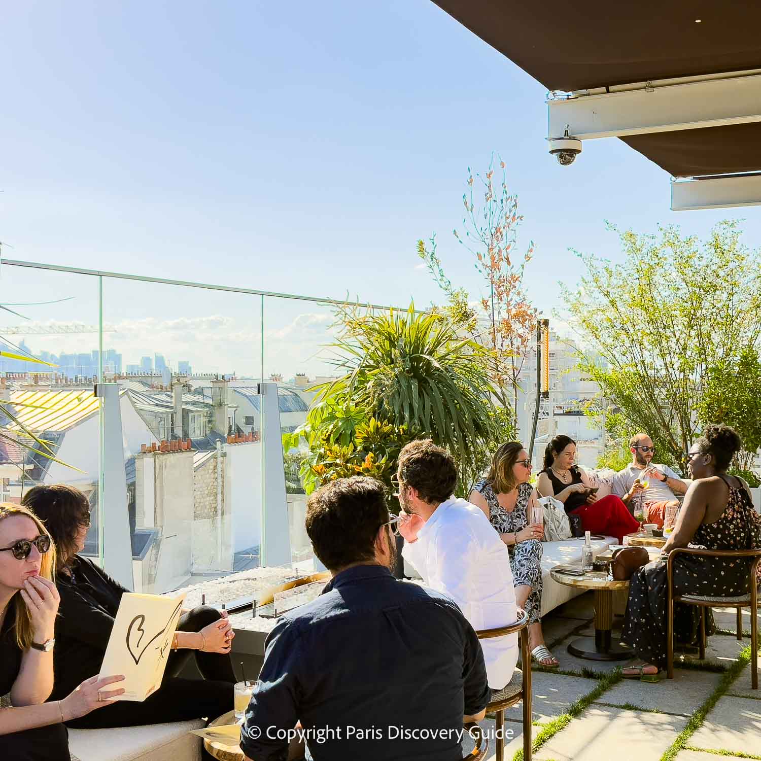 Rooftop views from La Fondation rooftop bar