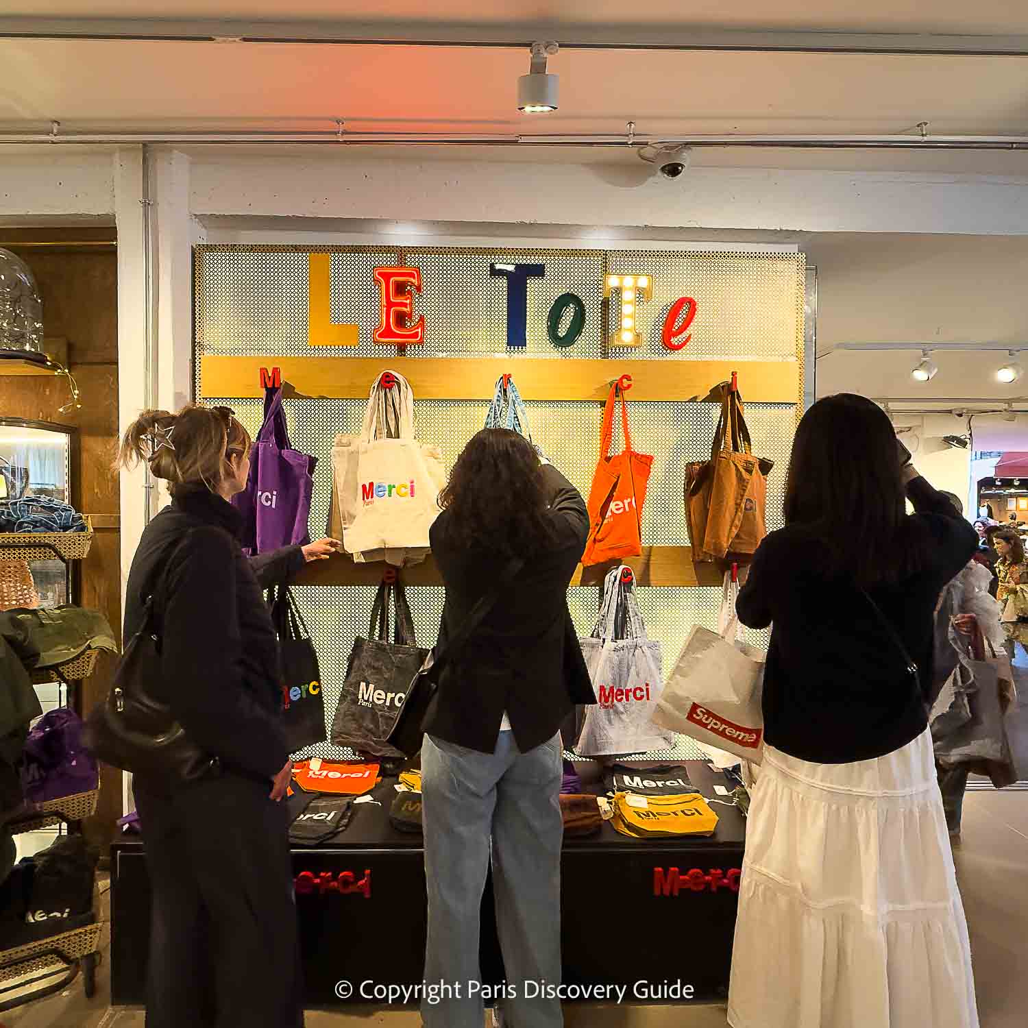 Shoppers at Merci in the Marais