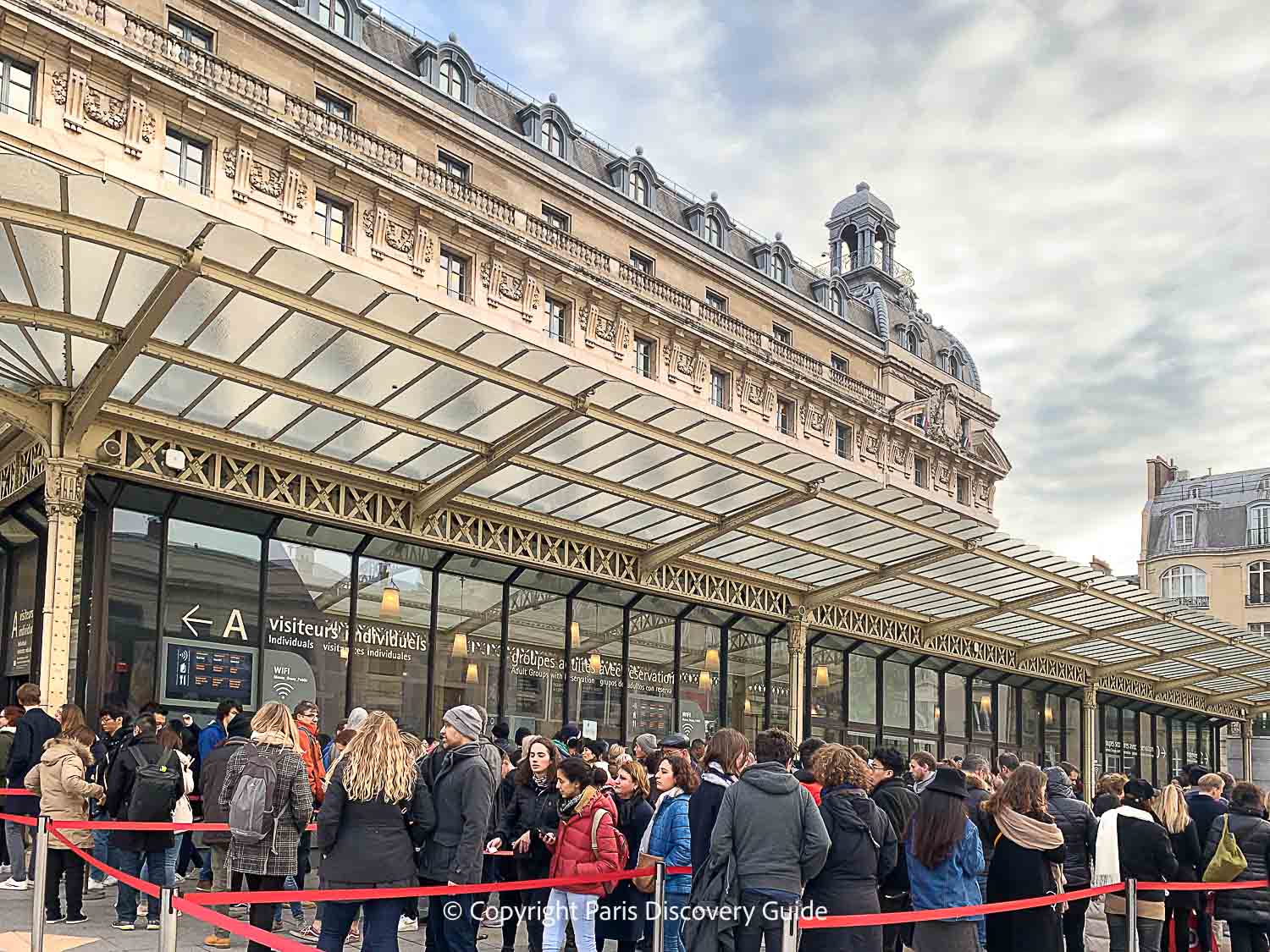 The ticket line at the Orsay Museum in December