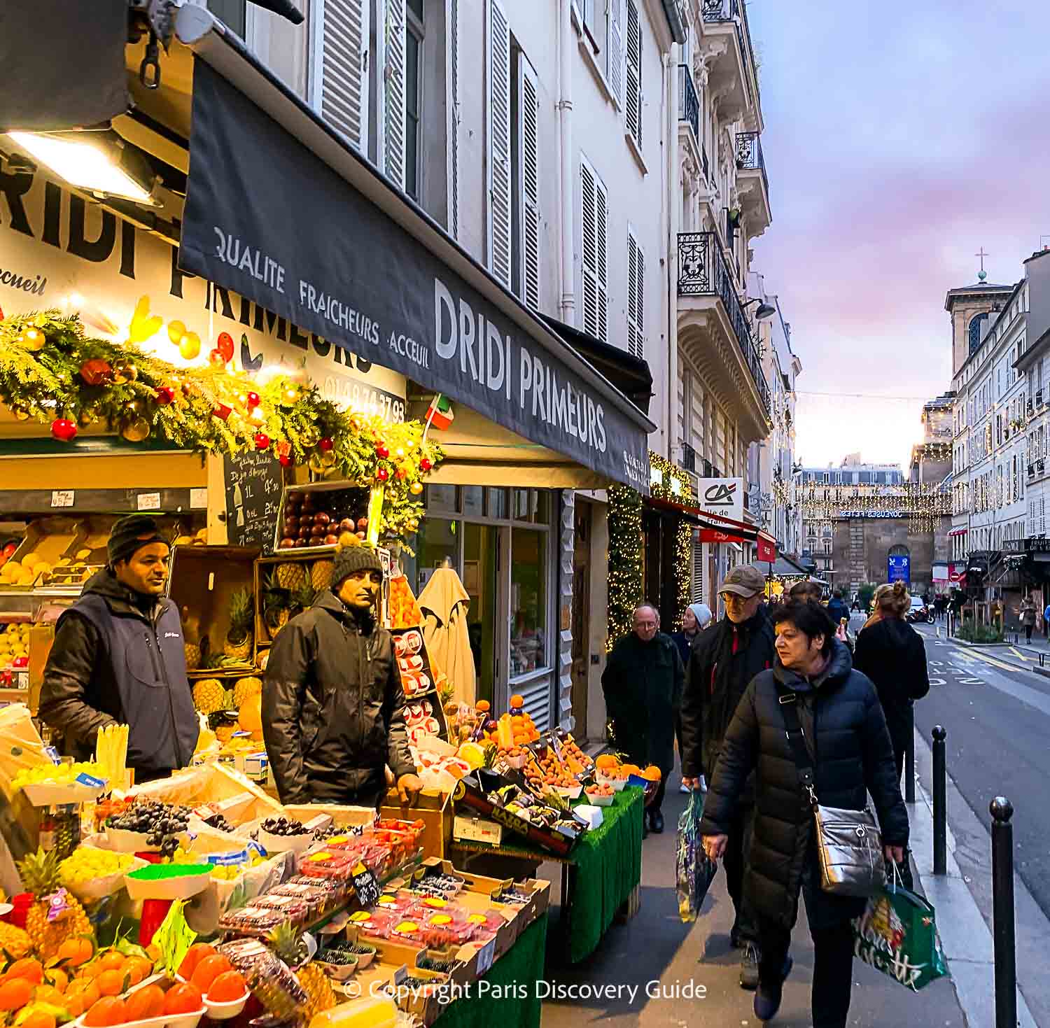 Product market on Rue des Martyrs