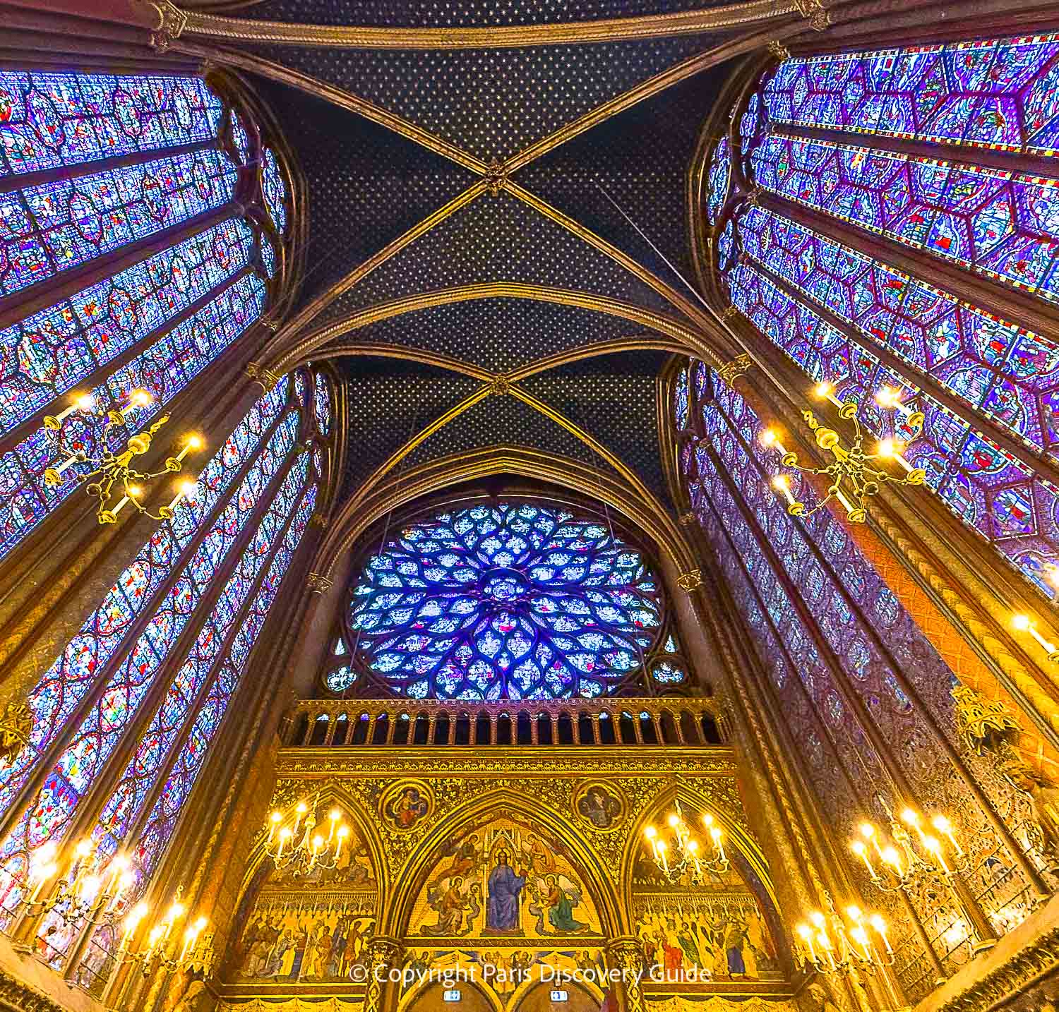 Rose window at west end of Sainte Chapelle