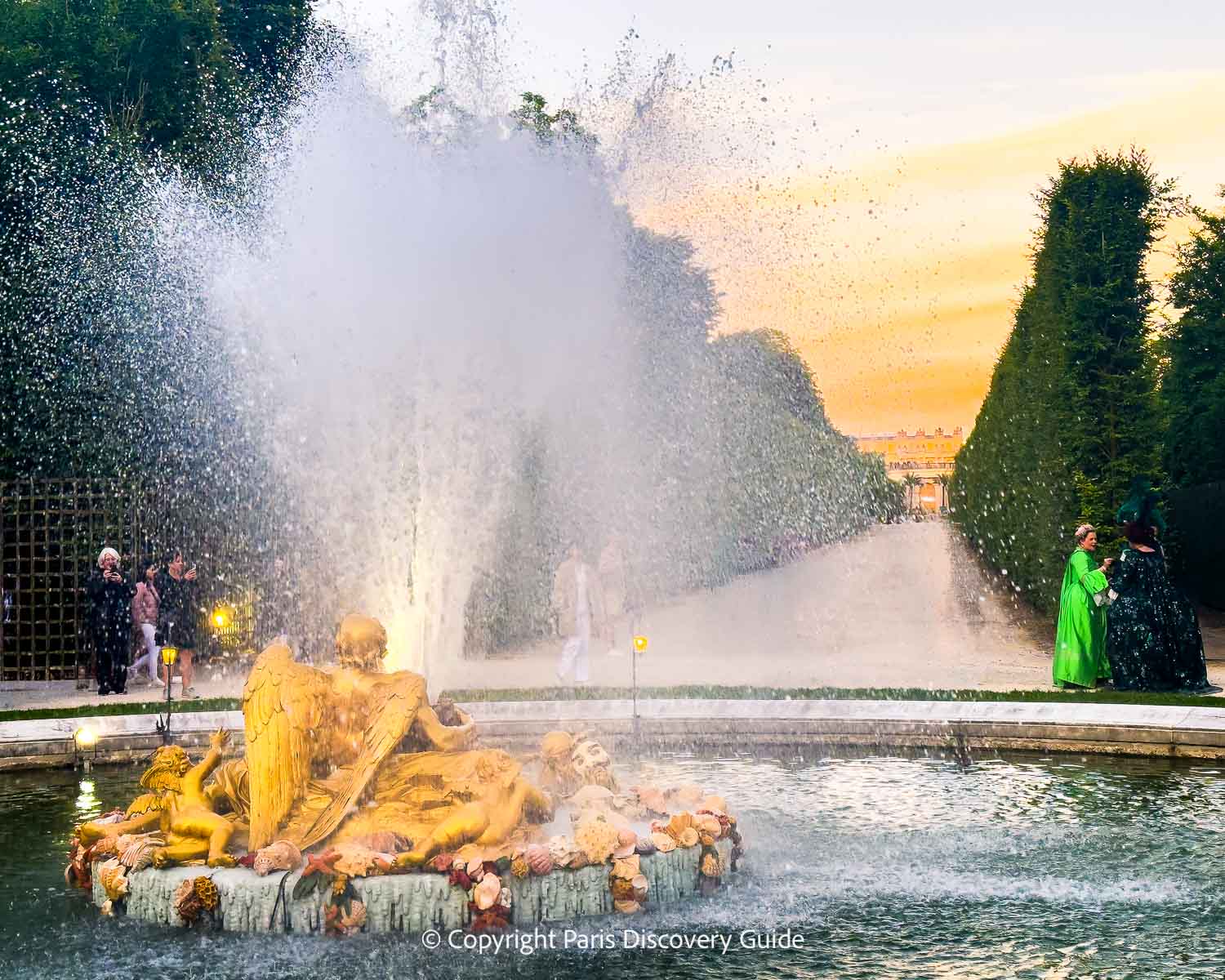 Musical Fountains at Versailles, not long before sunset 