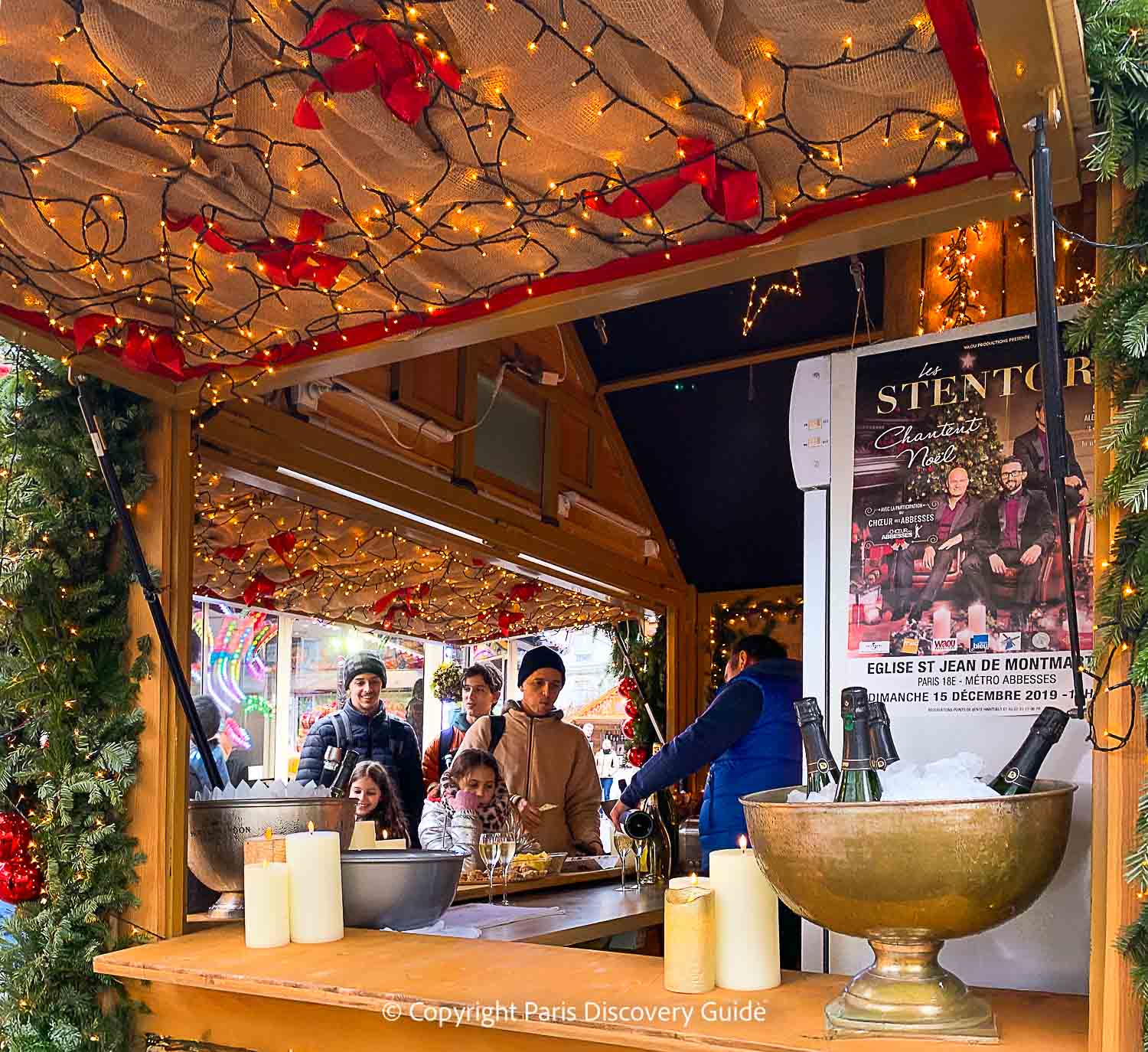Champagne bar at the Abbesses Christmas Market Champagne bar at the Abbesses Christmas Market