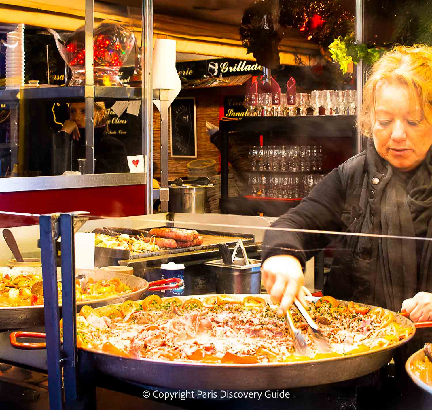 Paris Christmas Markets along Champs Elysees Paris Christmas Markets along Champs Elysees