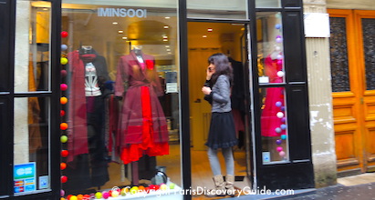 Boutique in the Marais neighborhood in Paris Boutique in the Marais neighborhood in Paris
