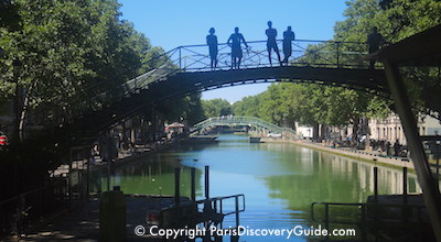 Canal Saint-Martin bridge in Paris Canal Saint-Martin bridge in Paris