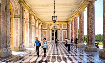 Grand Trianon at Palace of Versailles, on of the stops on a guided tour Grand Trianon at Palace of Versailles, on of the stops on a guided tour