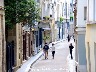 Quiet street in the Latin Quarter in Paris Quiet street in the Latin Quarter in Paris