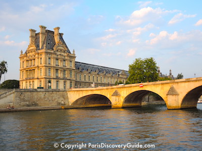 Seine River and part of the Louvre, Paris Seine River and part of the Louvre, Paris
