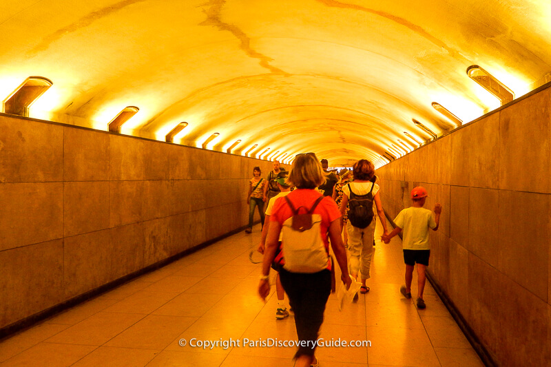The underground tunnel that lets you bypass the traffic rotary around the Arc