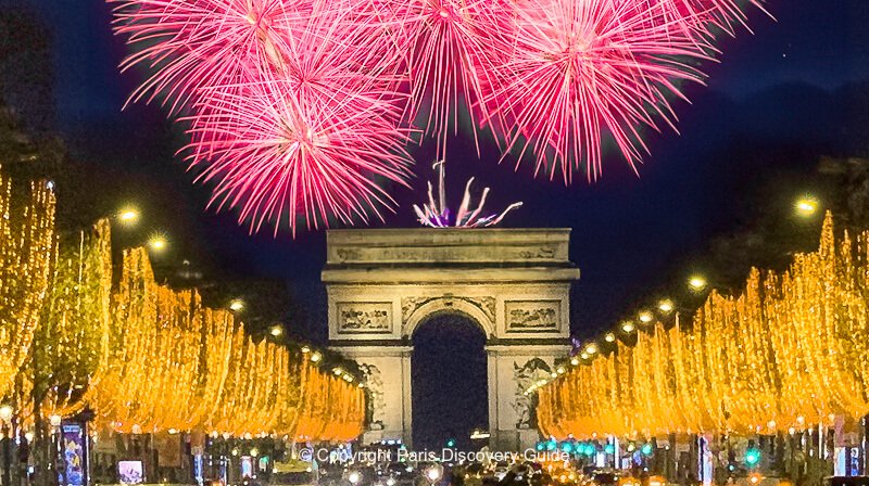 New Year's Eve celebration at the Arc de Triomphe