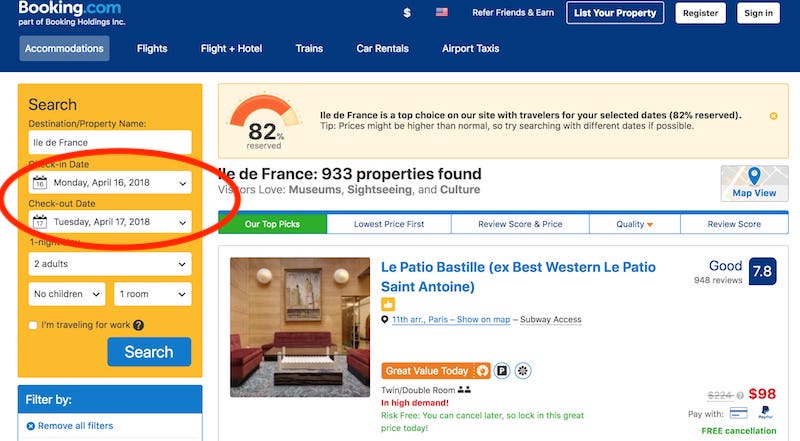 Best deals on Paris hotels
